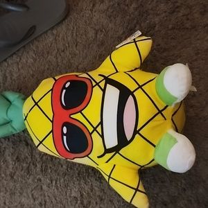 Classic Toy Pineapple Plush Stuffed Fruit Sunglasses Yellow Green Red 16 Inch